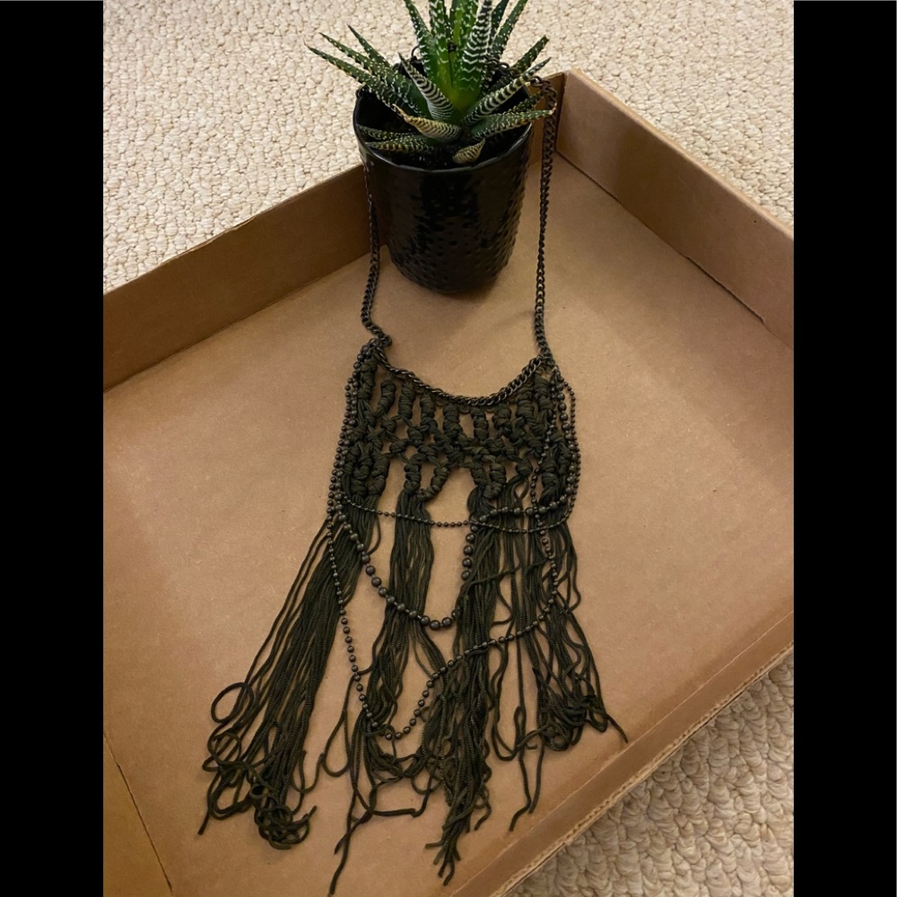 Brass Macrame Necklace from India